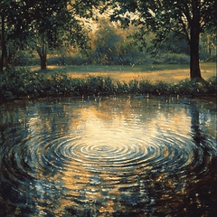 Edgar Degas Inspired Reflections in the Rain - DIY Painting By Numbers Kit