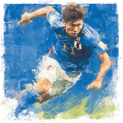 Fifa 2026 Mitoma Blue - DIY Painting By Numbers Kit