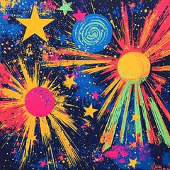 Andy Warhol Inspired Galactic Vision - DIY Painting By Numbers Kit
