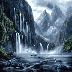 Milford Sound - New Zealand - DIY Painting By Numbers Kit