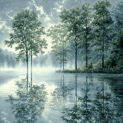 Kinkade Inspired Mystic Reflections - DIY Painting By Numbers Kit