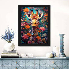 Giraffe Amidst Bloom Paint By Numbers Kit