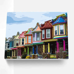 Guilford Avenue Baltimore Maryland Paint By Number Painting Set