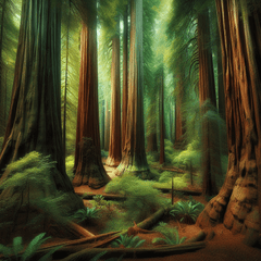 Forest of Giant Redwoods - DIY Painting By Numbers Kit