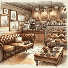 Charming Coffee Shop - DIY Painting By Numbers Kit