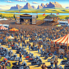 Sturgis Motorcycle Rally - DIY Painting By Numbers Kit