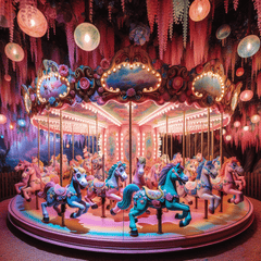 Enchanted Carousel Ride - DIY Painting By Numbers Kit