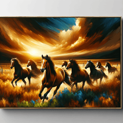 Majestic Wild Horse Run - DIY Painting By Numbers Kit