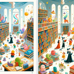 Whimsical Storybook Library - DIY Painting By Numbers Kit