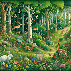 Whimsical Woodlands - DIY Painting By Numbers Kit