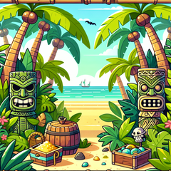 Tropical Tiki Adventure - DIY Painting By Numbers Kit