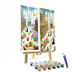 Whimsical Storybook Library - DIY Painting By Numbers Kit