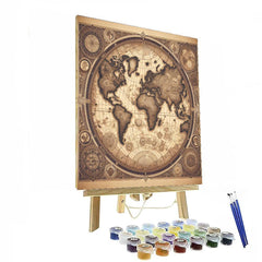 World Explorer's Map - DIY Painting By Numbers Kit