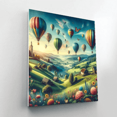 Vintage Hot Air Balloons - DIY Painting By Numbers Kit