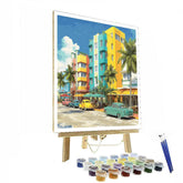 Art Deco Historic District - Miami - DIY Painting By Numbers Kit