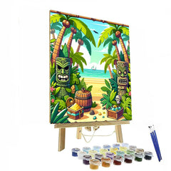Tropical Tiki Adventure - DIY Painting By Numbers Kit