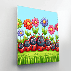 Cheerful Ladybug Family - DIY Painting By Numbers Kit