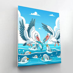 Peppy Pelicans - DIY Painting By Numbers Kit