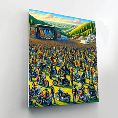 Harley-Davidson Rally - USA - DIY Painting By Numbers Kit