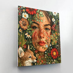 Frida Kahlo Inspired Self Portrait with Flowers - DIY Painting By Numbers Kit