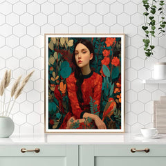 Frida Kahlo Inspired Self Portrait Garden - DIY Painting By Numbers Kit