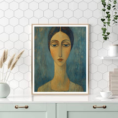 Amedeo Modigliani Inspired Stylized Portrait of Woman - DIY Painting By Numbers Kit