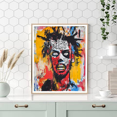 Jean-Michel Basquiat Inspired Street Art Portrait - DIY Painting By Numbers Kit