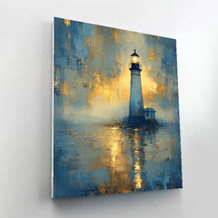 Turner Inspired Lighthouse in Fog - DIY Painting By Numbers Kit