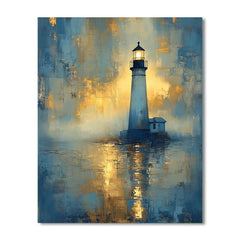Turner Inspired Lighthouse in Fog - DIY Painting By Numbers Kit