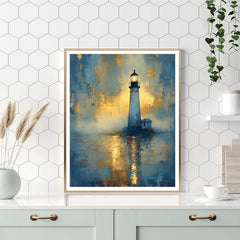 Turner Inspired Lighthouse in Fog - DIY Painting By Numbers Kit