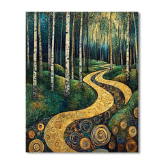 Gustav Klimt Inspired Whispering Forest - DIY Painting By Numbers Kit