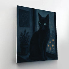 Black cat Nocturne Watch - DIY Painting By Numbers Kit