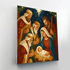 Moonlit Manger - DIY Painting By Numbers Kit