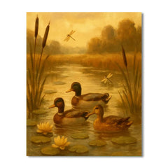 Pond Duckside Afternoon - DIY Painting By Numbers Kit