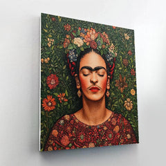 Frida Kahlo Inspired Floral Portrait - DIY Painting By Numbers Kit