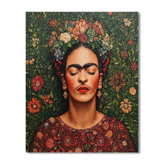 Frida Kahlo Inspired Floral Portrait - DIY Painting By Numbers Kit