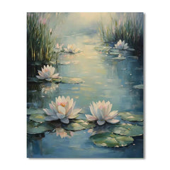 Claude Monet Inspired Misty Waterlilies Reflection - DIY Painting By Numbers Kit