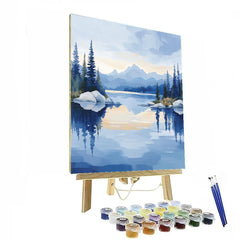 Lawren Harris Inspired Windswept Northern Lake Panorama - DIY Painting By Numbers Kit