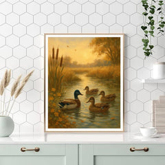 Ducks on Golden Pond Trail - DIY Painting By Numbers Kit