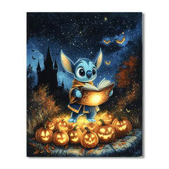 Sorcerer Stitch and the Moonlit Spellbook - DIY Painting By Numbers Kit