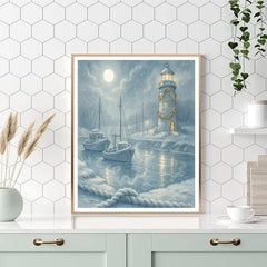 Fishermans Frosty Harbor - DIY Painting By Numbers Kit