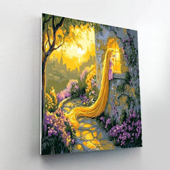 Rapunzel Tower Garden Disney Inspired - DIY Painting By Numbers Kit