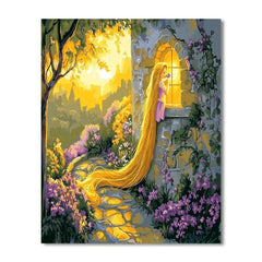Rapunzel Tower Garden Disney Inspired - DIY Painting By Numbers Kit