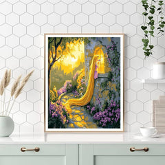 Rapunzel Tower Garden Disney Inspired - DIY Painting By Numbers Kit