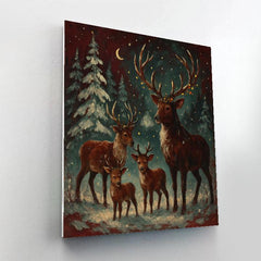 Reindeer Meadow Gathering - DIY Painting By Numbers Kit
