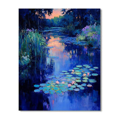 Claude Monet Inspired Garden Pond In Late Evening - DIY Painting By Numbers Kit
