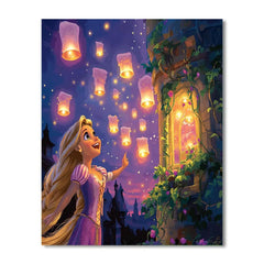 Rapunzel's Tower Lantern Surprise Disney Inspired - DIY Painting By Numbers Kit