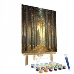 Leonardo da Vinci Inspired Silence of Tall Pines - DIY Painting By Numbers Kit
