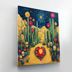 Frida Kahlo Inspired Desert Soul of Prickly Dreams - DIY Painting By Numbers Kit