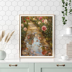 Claude Monet Inspired Rose Garden Reflections After Rain - DIY Painting By Numbers Kit